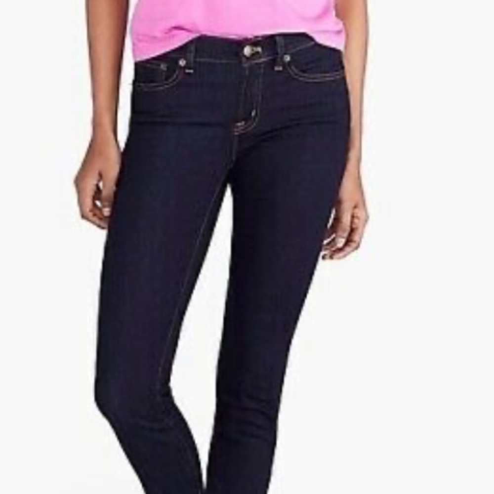 J Crew Stretch Dark Wash Skinny Jeans Size 27/28
